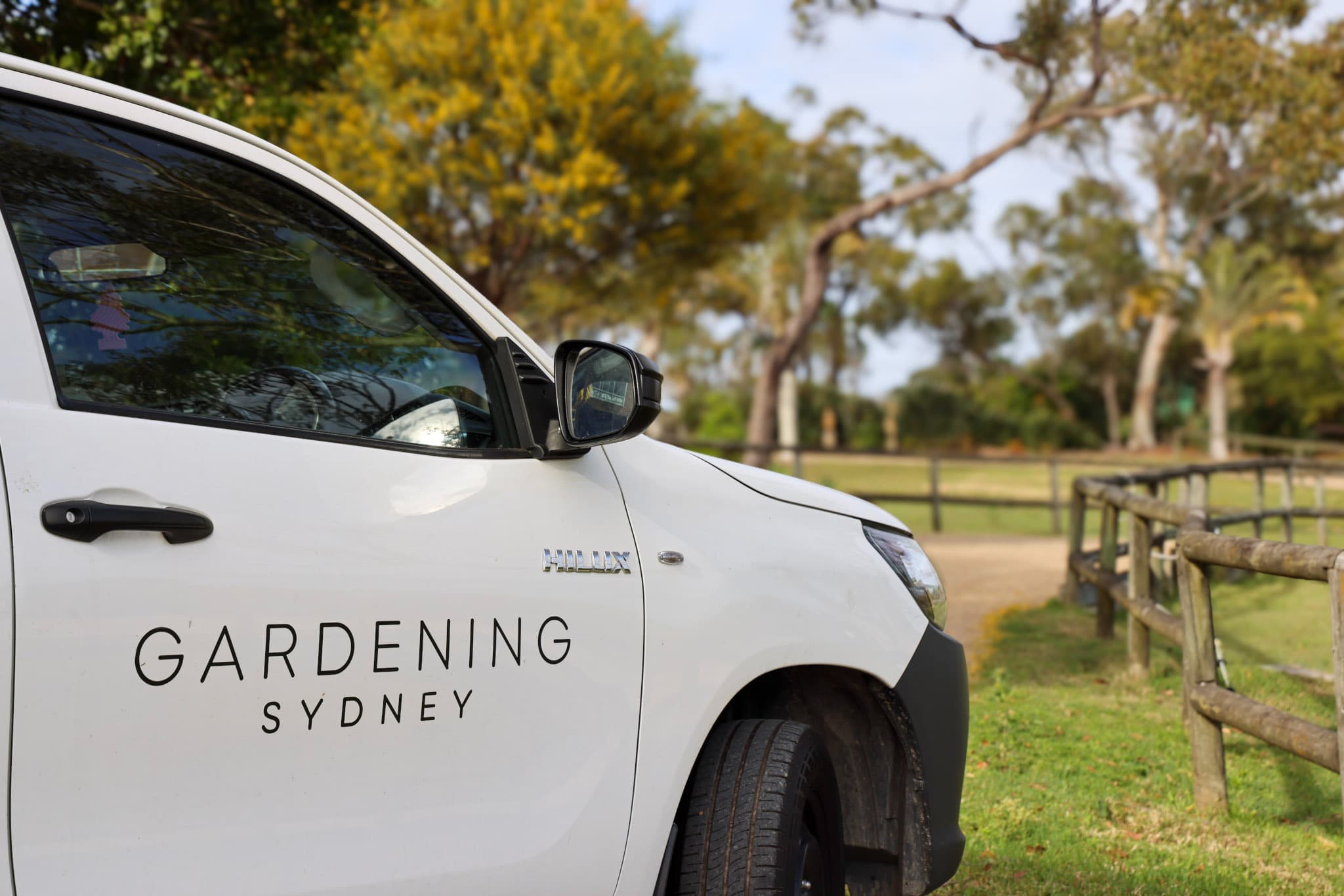 Gardening Sydney branded ute on site